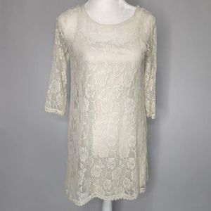 Wallflower Lace Two Layer Floral Lace Dress